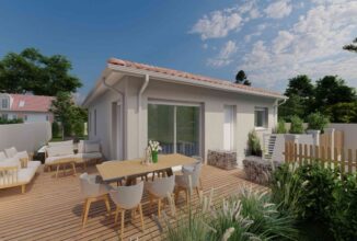 votre maison de 98m2 sur un terrain de 400m2 sur la commune de Le Barp au prix de 299700&euro; avec Alpha Constructions